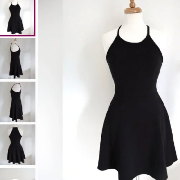 Olivia Rae Black Circle Mini Dress Sz S - Picture 3 of 7